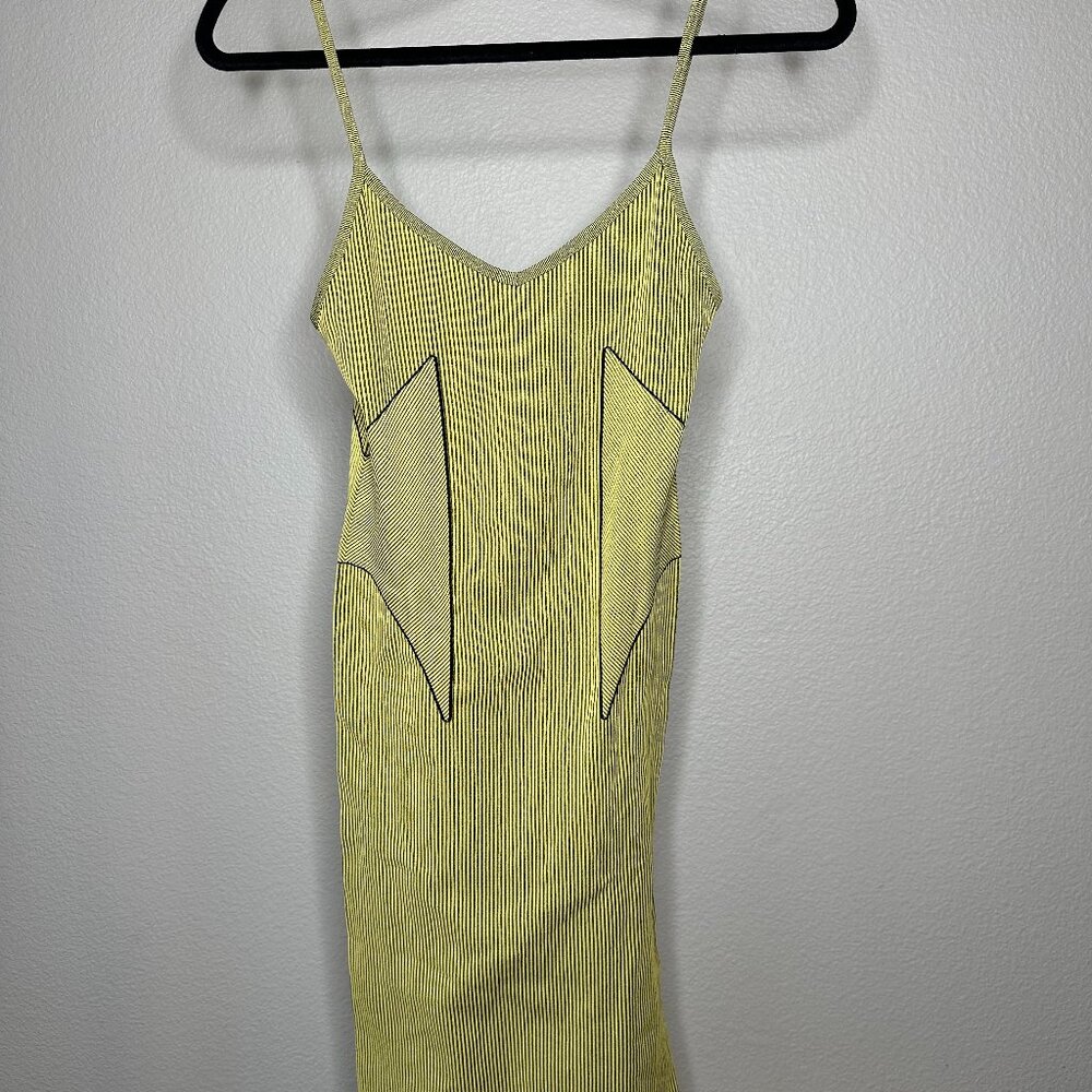 Zara Bodycon Mid-Dress 'Black/Yellow'